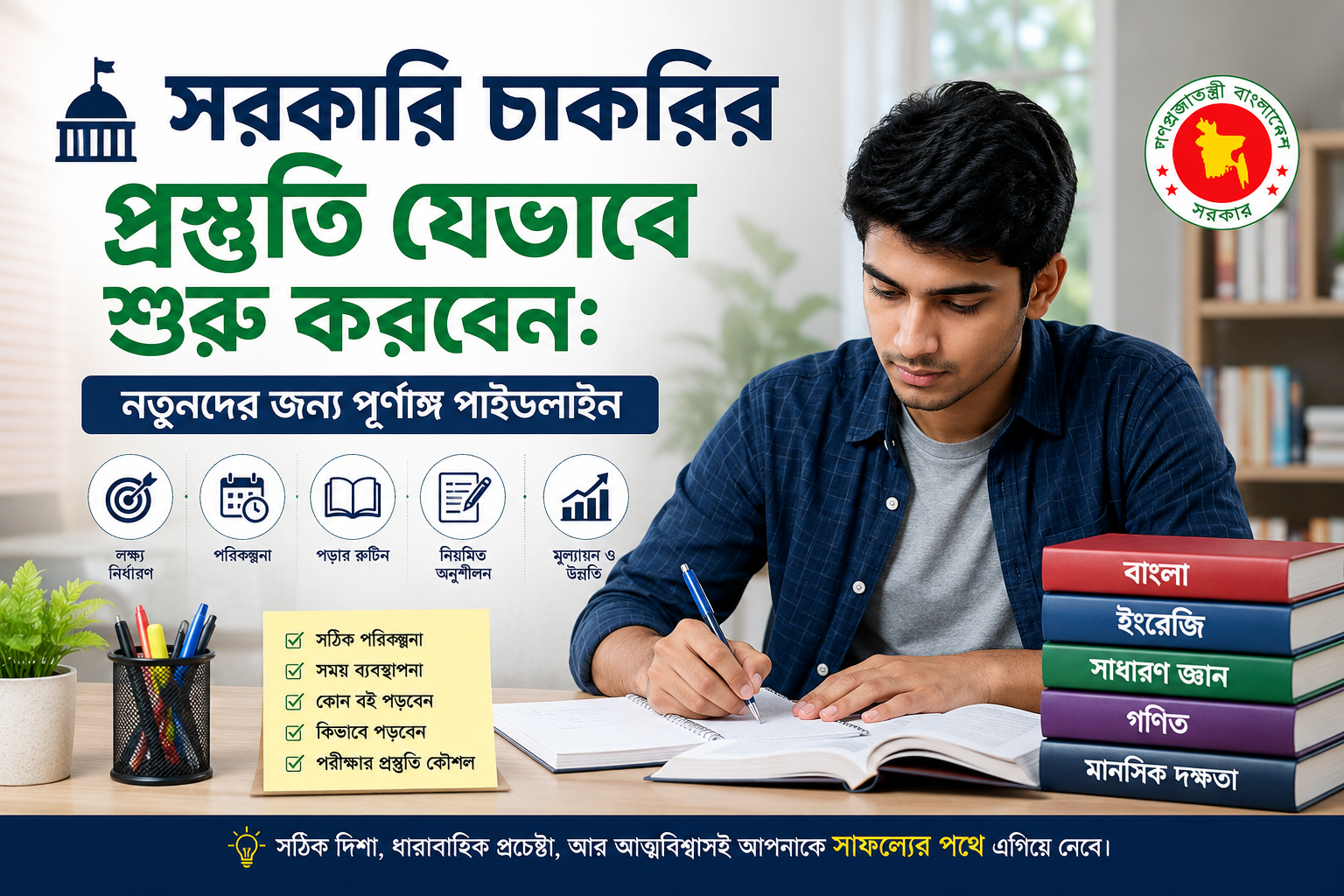 সরকারি চাকরির প্রস্তুতি যেভাবে শুরু করবেন: নতুনদের জন্য পূর্ণাঙ্গ গাইডলাইন