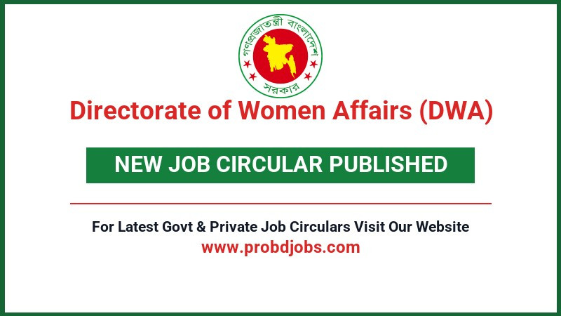 Directorate of Women Affairs (DWA) Job Circular 2026