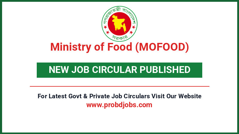 Ministry of Food (MOFOOD) Job Circular 2026